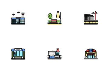 City Construction And Landscape Icon Pack