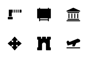 City Icon Set Glyph Icon Pack