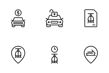 City Transport Rental Icon Pack