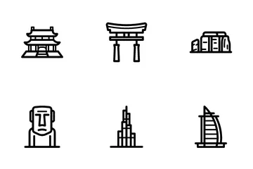 Ciudades y monumentos Icon Pack