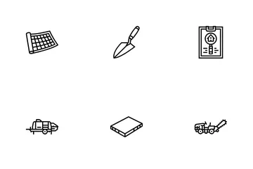 Civil Engineer Industry Building Icon Pack