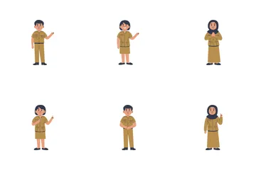 Civil Servant Character Icon Pack