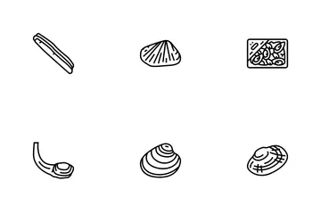 Clam Marine Sea Farm Nutrition Icon Pack