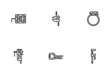 Clamp Vice Grip Tool Metal Icon Pack