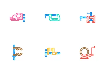 Clamp Vice Grip Tool Metal Icon Pack