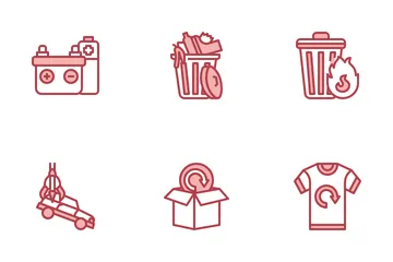 Clasificación de residuos Reciclaje Icon Pack