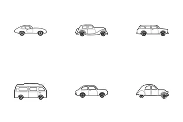 Classic And Retro Car Icon Pack