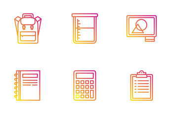 Classroom Objects Icon Pack