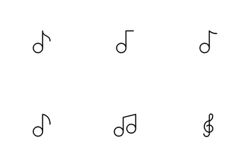 Clave de musica Paquete de Iconos