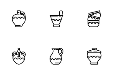 Clay Pot Ceramic Pottery Bowl Icon Pack