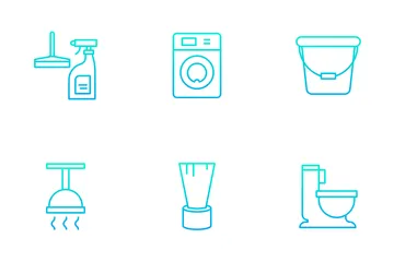 Cleaning Equipment Icon Pack