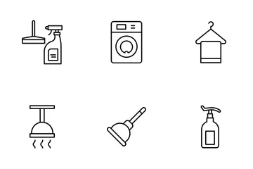 Cleaning Equipment Icon Pack