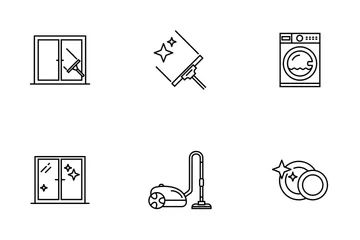 Cleaning Line Icon Pack