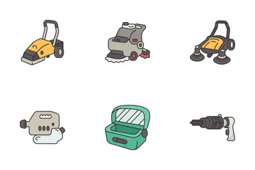 Cleaning Machines Icon Pack