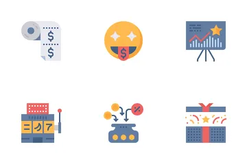 Realeza del cliente plana Paquete de Iconos