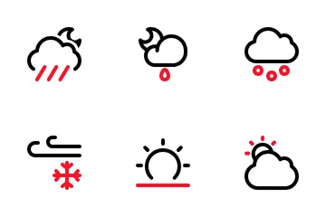 Clima e desastres Pacote de Ícones