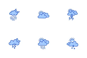 Clima Criativo Moderno Pacote de Ícones