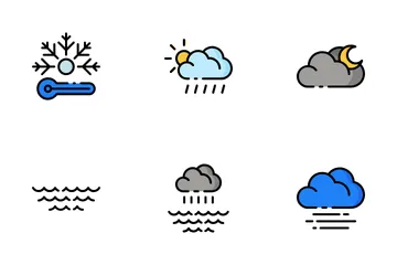 Clima en la nube Paquete de Iconos