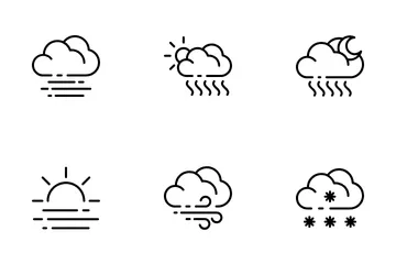 Clima en la nube Paquete de Iconos