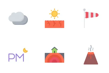 Tiempo plano Paquete de Iconos