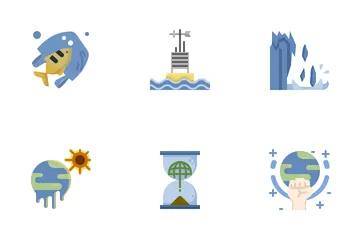 Climate Change And Global Warming. Icon Pack