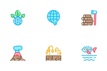 Climate Change Ecology Icon Pack