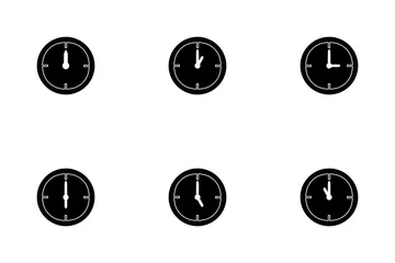 CLOCK Glyph Icon Pack