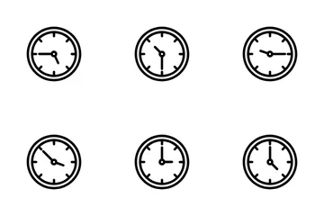 Clock Time Icon Pack