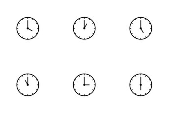 Clocks Line Icon Pack
