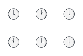 Clocks Line Fill Icon Pack