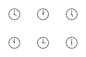 Clocks Line Icon Pack