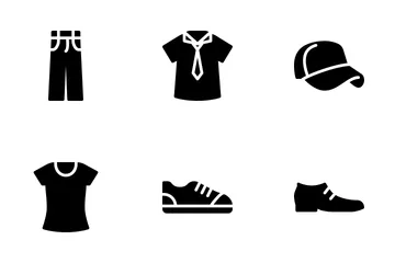 12 Clothing Items Icon Pack Vector Download