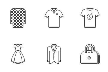 Clothes Outline Icon Pack