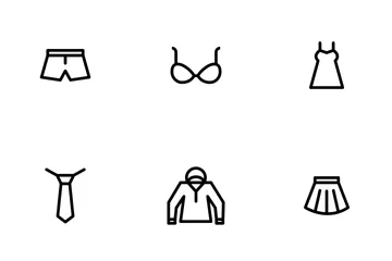 Clothes Outline Icon Pack