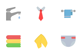 Clothes Washing Icon Pack
