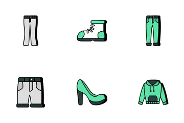 Clothing And Accessories And Fashion Icon Pack