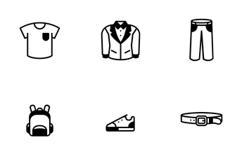 Clothing Male Fashion Icon Pack