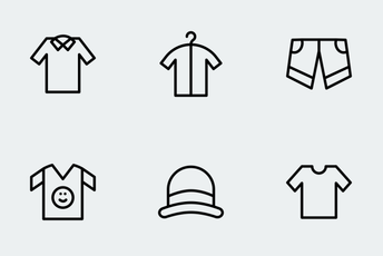 Cloths Line Icons Icon Pack