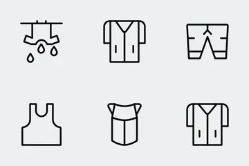 Cloths Line Icons Icon Pack