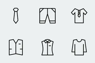 Cloths Line Icons