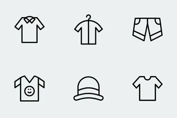 Cloths Line Icons Icon Pack