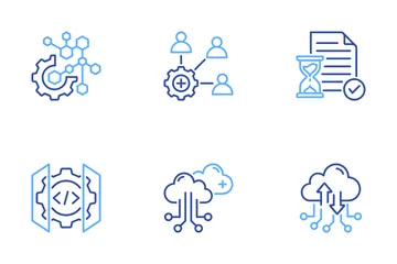 Cloud Algorithm Icon Pack