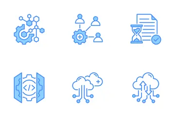 Cloud Algorithm Icon Pack