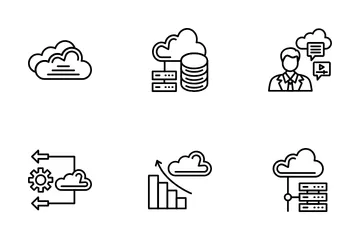 Cloud Algorithm Icon Pack