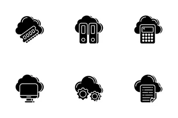 Cloud And Cloud Computing Icon Pack