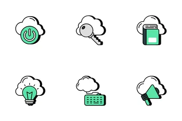 Cloud And Cloud Computing Icon Pack