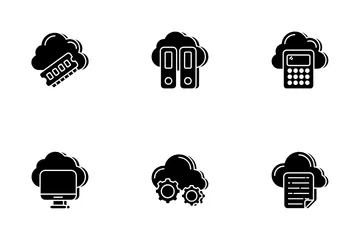 Cloud And Cloud Computing Icon Pack