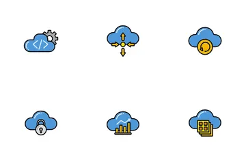 Cloud Computing And Edge Computing Icon Pack