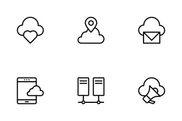 Cloud Computing Line  Icon Pack