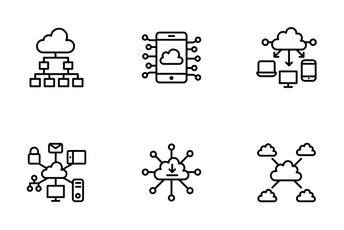 Cloud Computing Line Icons Icon Pack